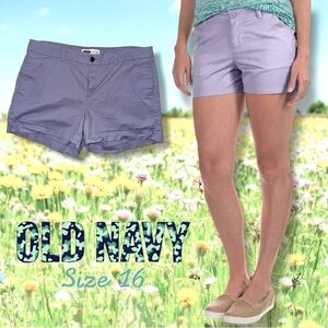 Old Navy Everyday Shorts Purple Lavender/Lilac Chino Women’s Size 16